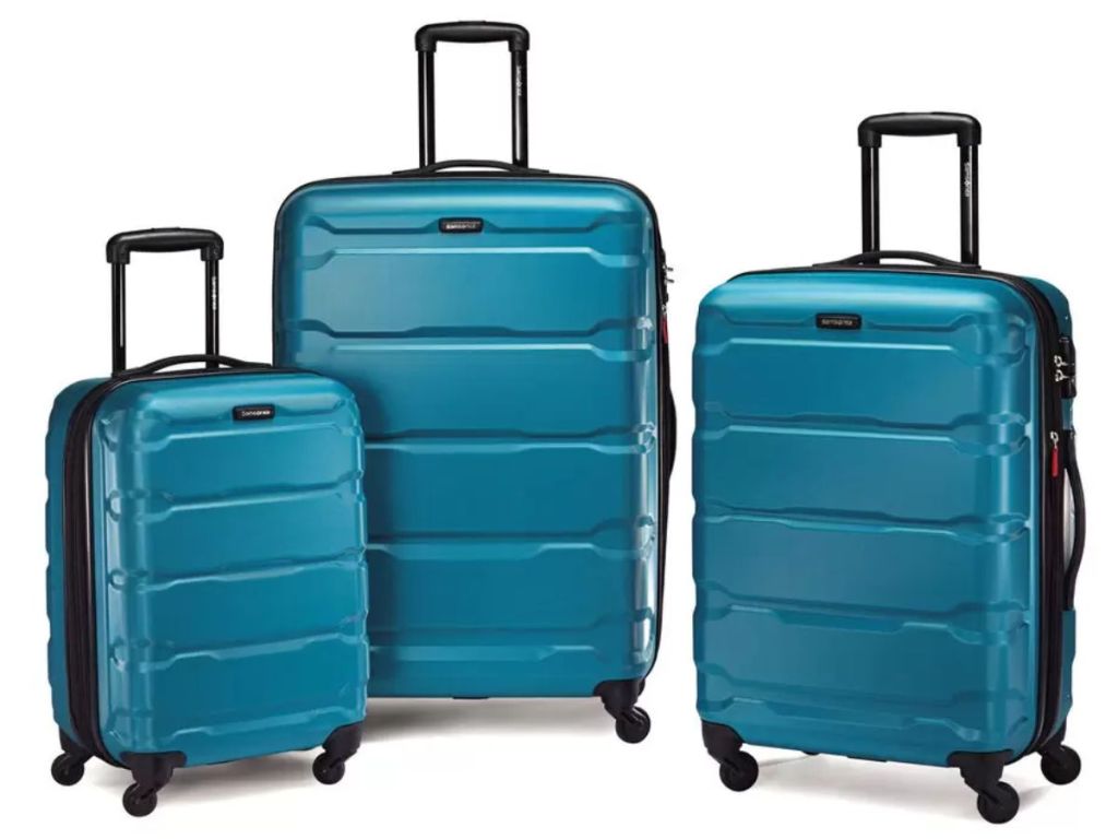 Samsonite Omni PC 3 Piece Hardside Set in Caribbean Blue