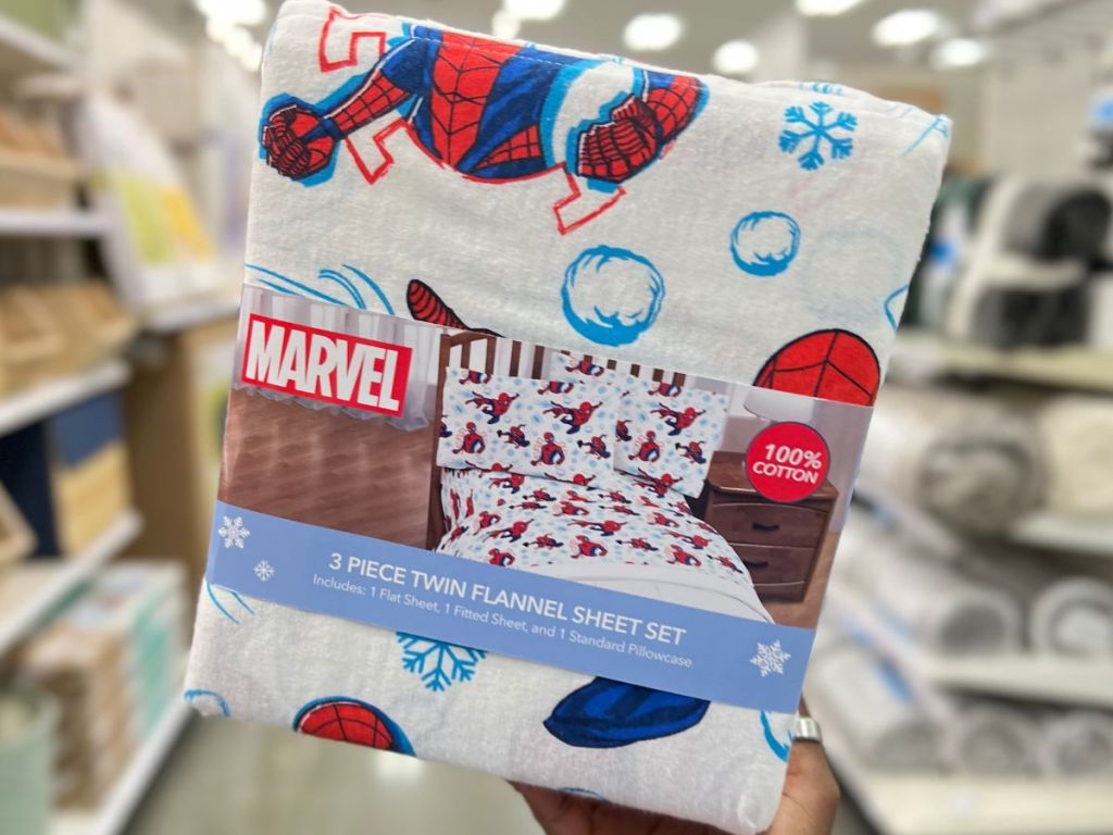 Twin Spider-Man Snow Shooter Flannel Sheet Set at Target