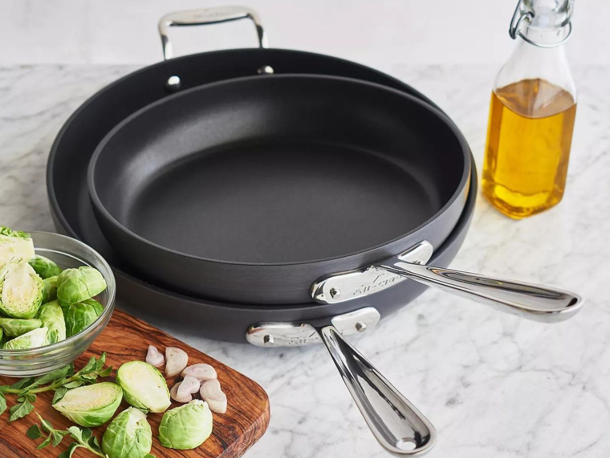 2 All-clad nonstick skillets