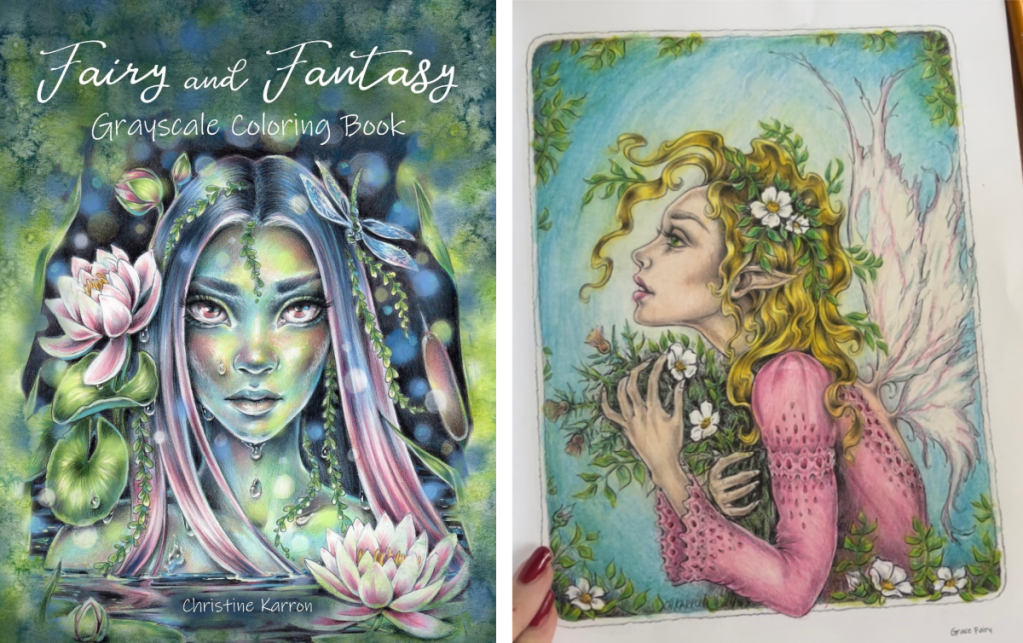 A christine Karron Coloring book cover and image