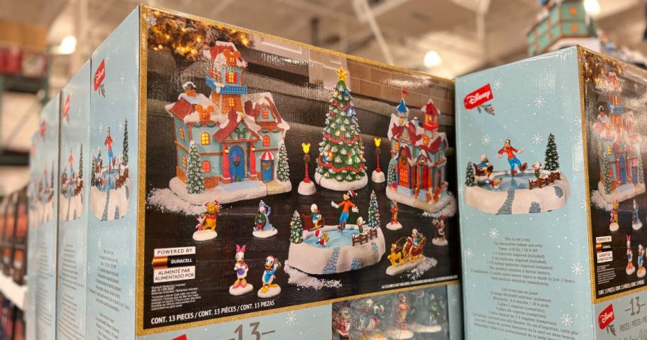 Disney Holiday Village 13-Piece Set box in store