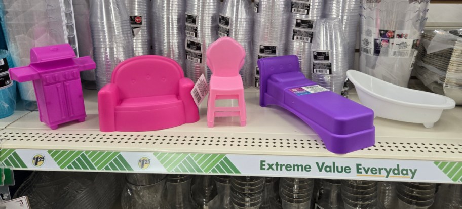 Dollar Tree Plastic Doll Furniture