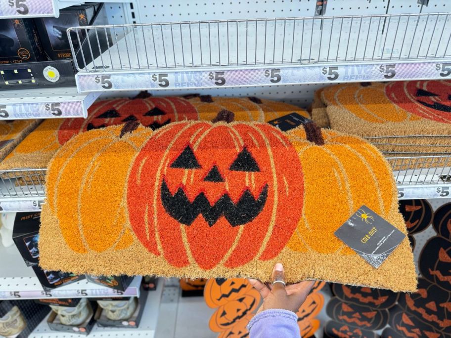 Five Below Halloween Pumpkin Door Mat