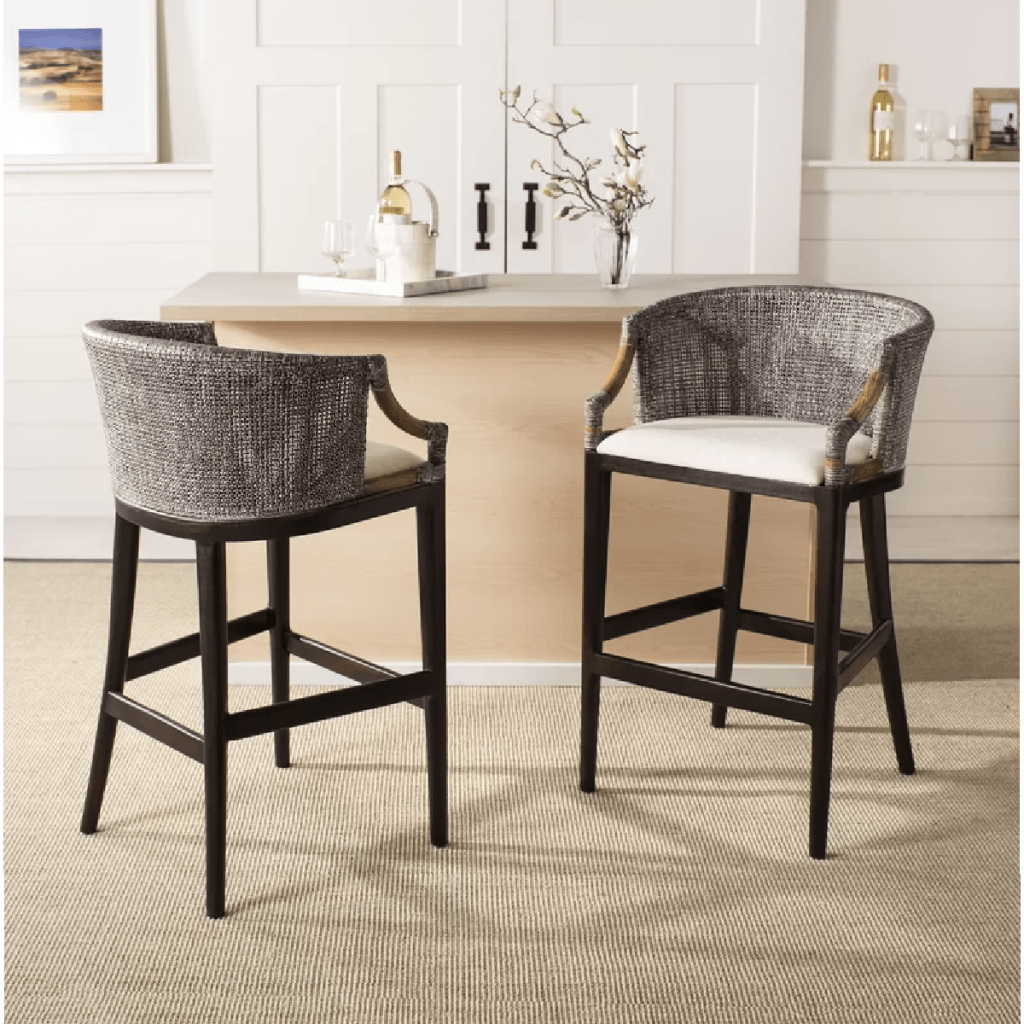 Grifton rattan counter height stools from Wayfair