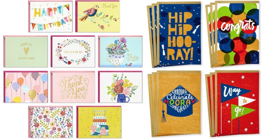 set of hallmark greeting cards and graduation cards