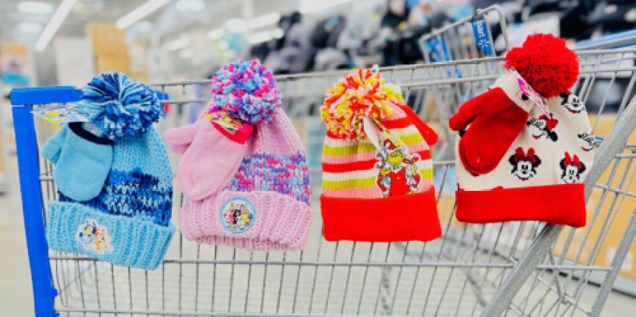 Kids Character Beanie & Mitten Sets Only $8.98 on Walmart.online (Fun Stocking Stuffer)