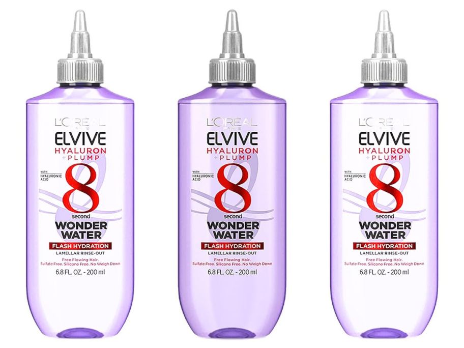 L'Oreal Paris Elvive Hyaluron Plump Flash Hydration Wonder Water Hair Rinse 6.8oz stock image