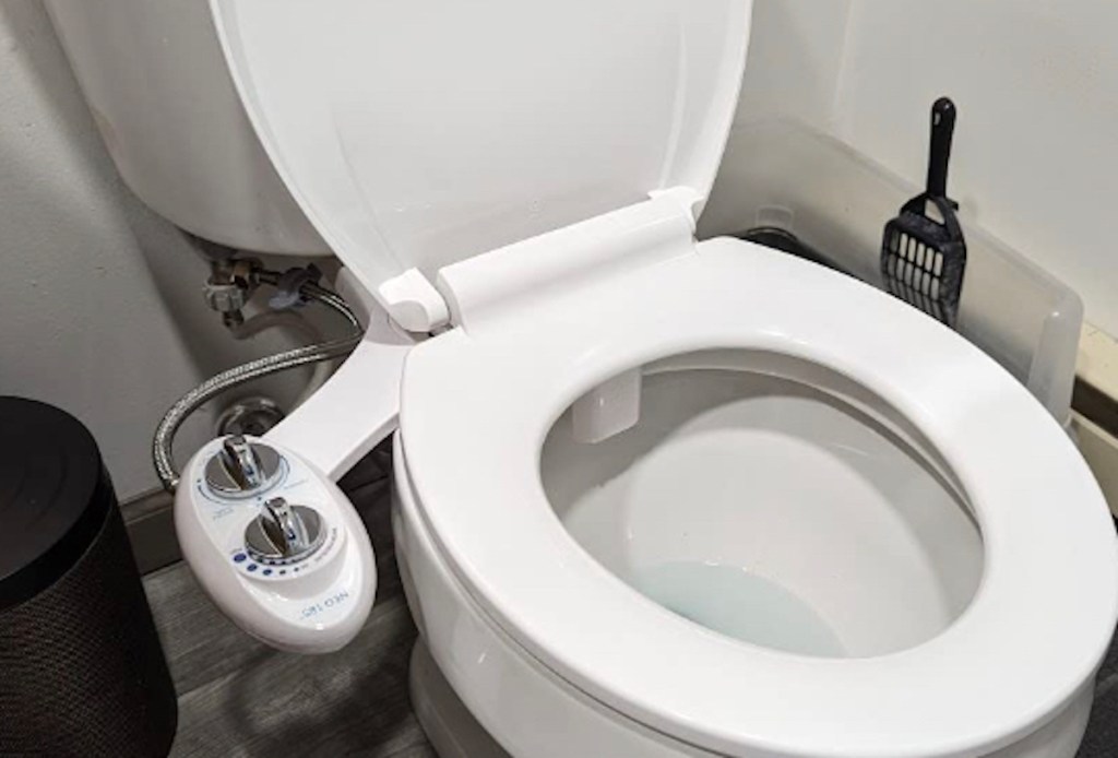 bidet attachment on toilet