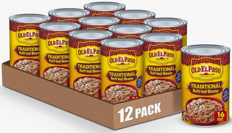 12-pack case of Old El Paso Traditional Refried Beans