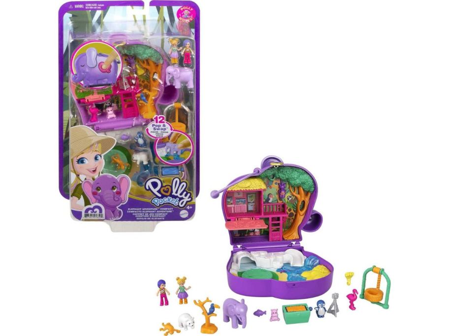 Polly Pocket Dolls Elephant Adventure