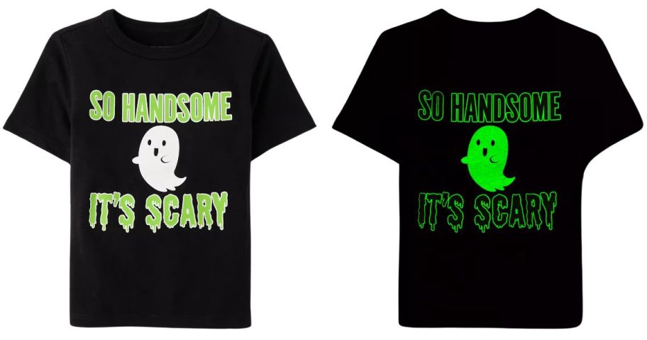 2 So Handsome it's Scary t-shirts: one glows in the dark