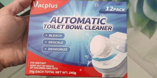 Vacplus Toilet Bowl Cleaner Tablets 12-Pack Only $4 Shipped on Amazon (Regularly $20)