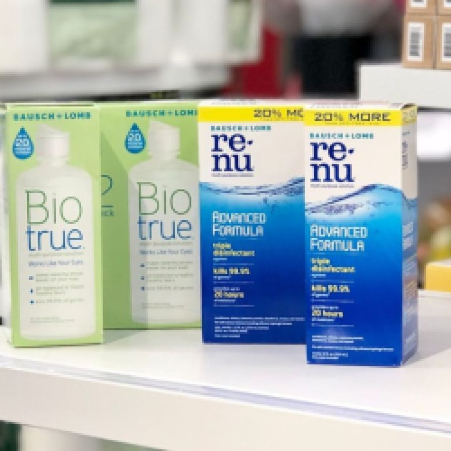 FOUR Bausch + Lomb Contact Solution Bottles Just $8 on Walgreens.online (Reg. $36)