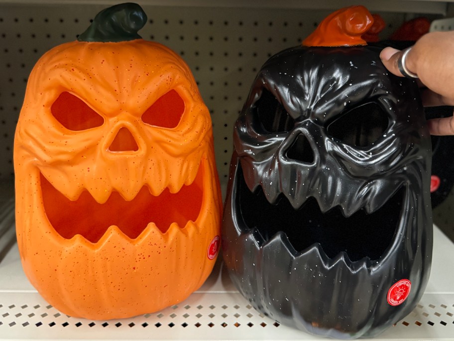 orange and black pumpkins