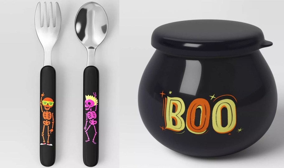 halloween flatware and snack container 