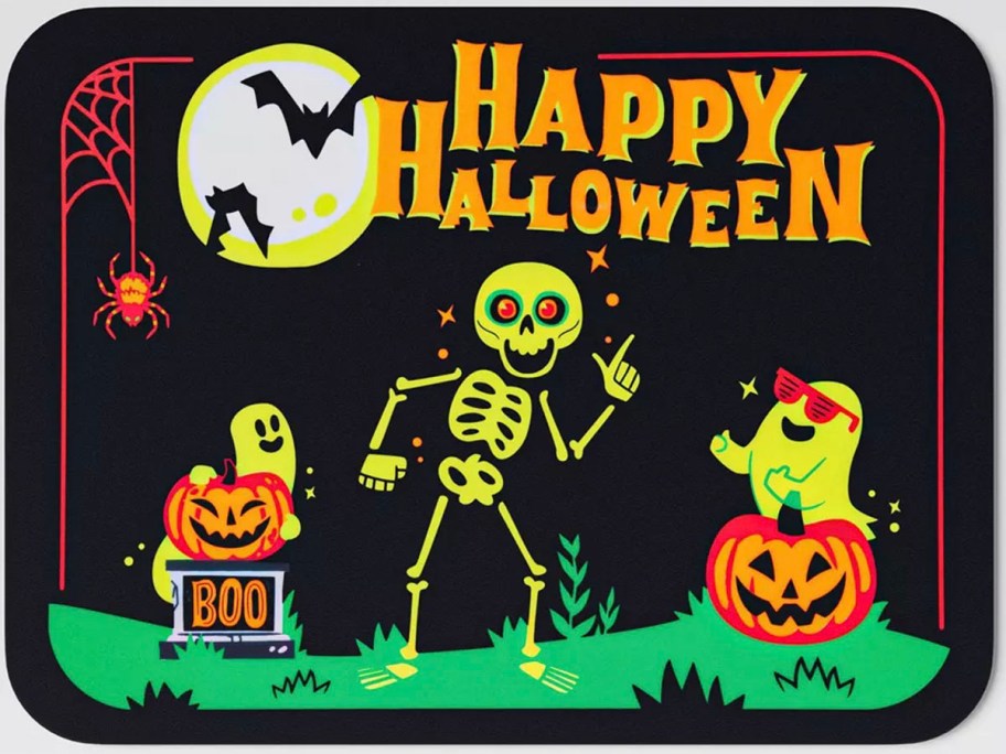 happy halloween skeleton placemat