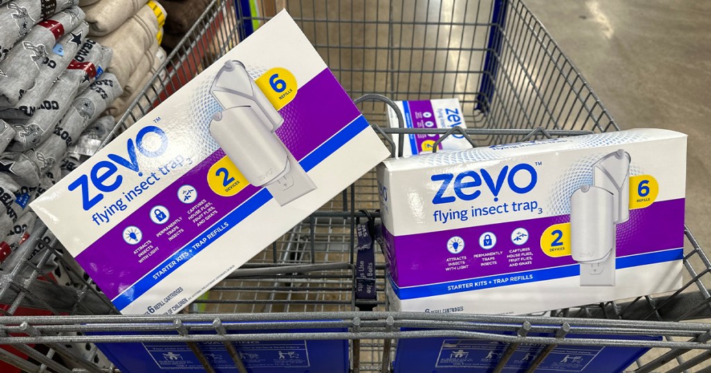 two zero bug traps in shopping cart