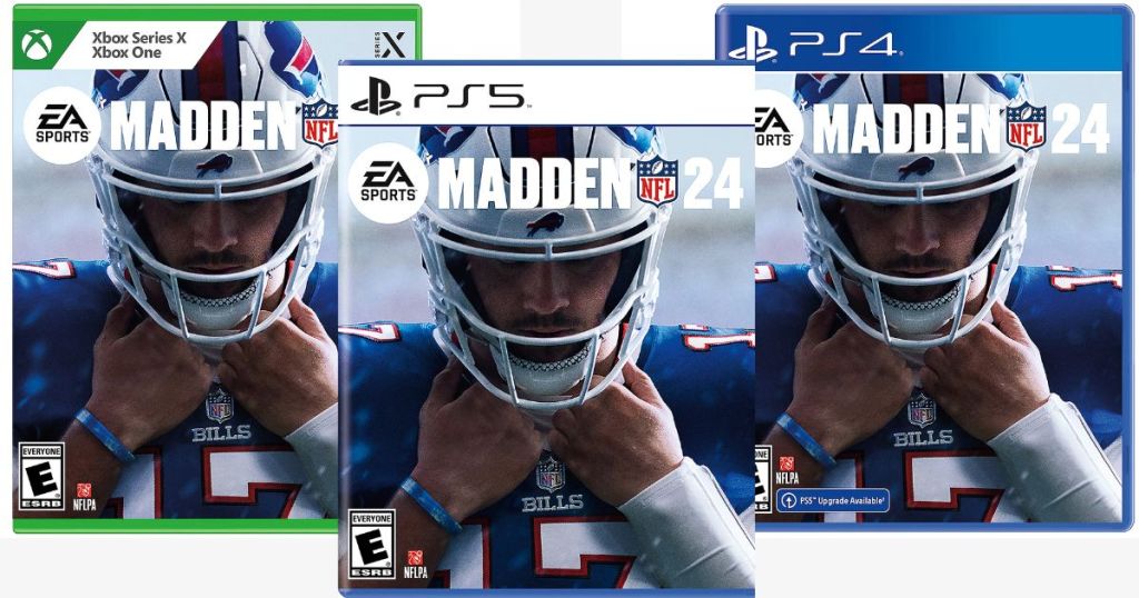 Madden NFL 24 Game Boxes PS5, PS4 and Xbox