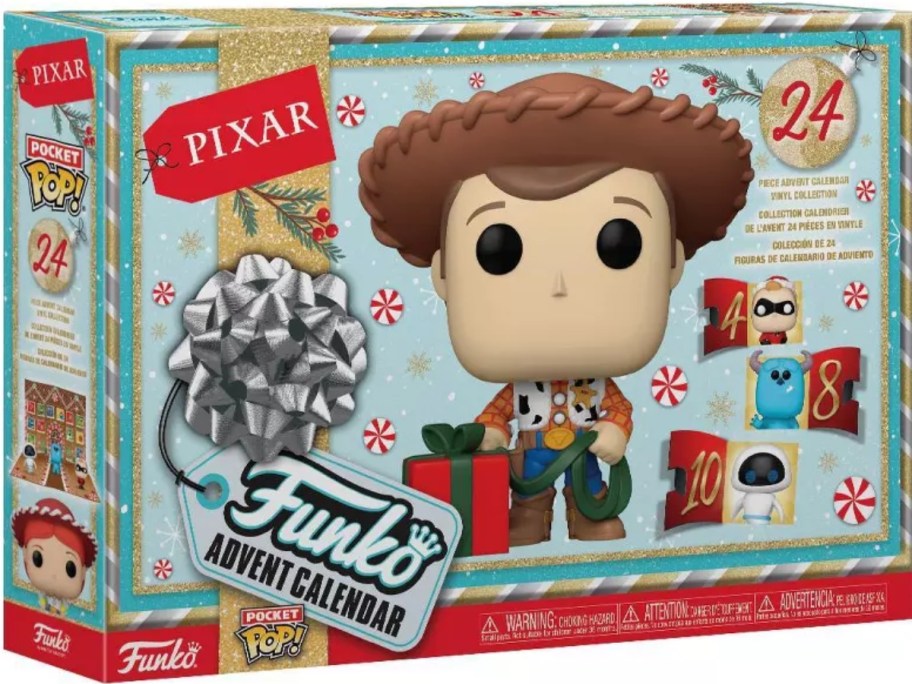 Funko POP! Pixar Advent Calendar box with Woody from Toy Story on the box