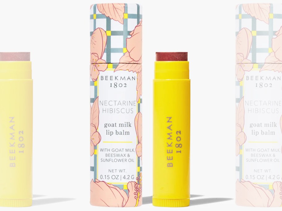 Beekman 1802 Nectarine Hibiscus .15oz Lip Balm