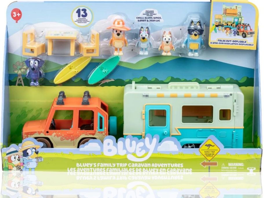 Stock image of the Bluey Caraven Playset from Sam's Club