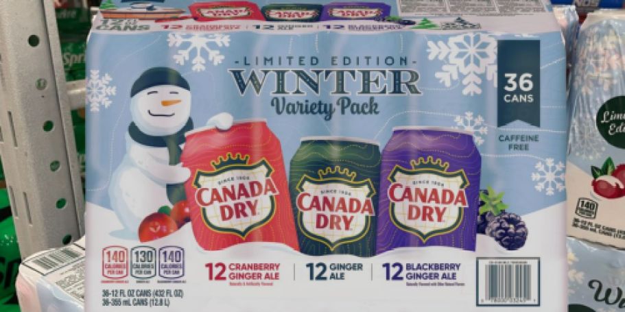 Canada Dry Ginger Ale Winter 36-Count Variety Pack Just $16.68 at Sam’s Club