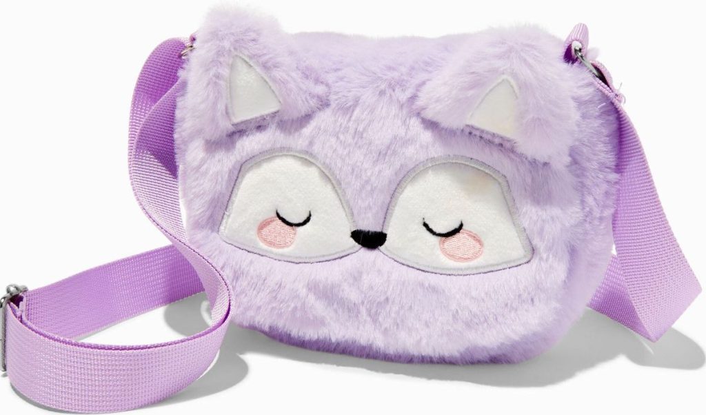 Claire's furry fox purse