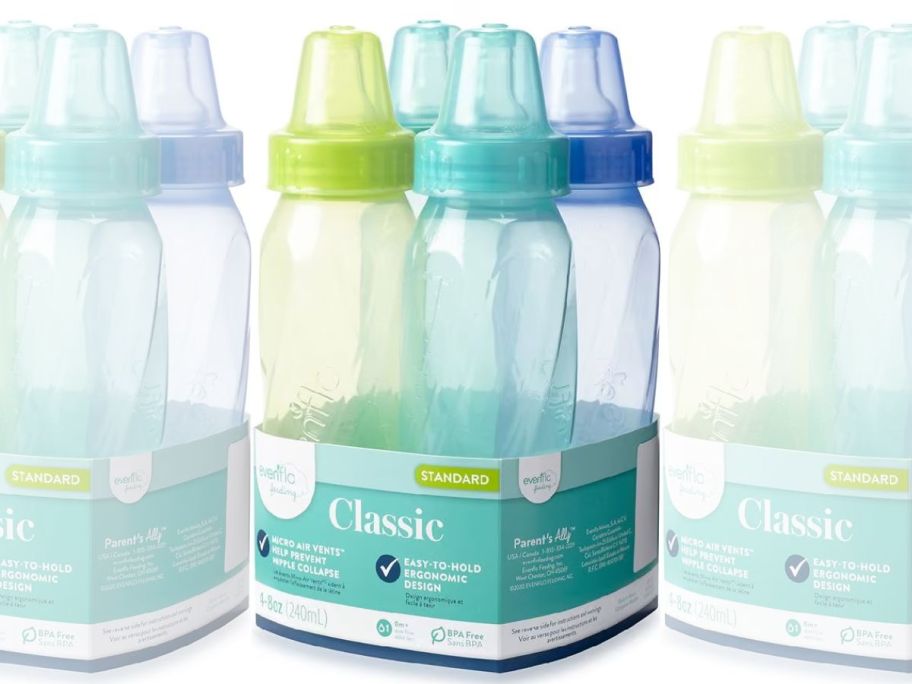 3 packs of Evenflo baby Bottles 