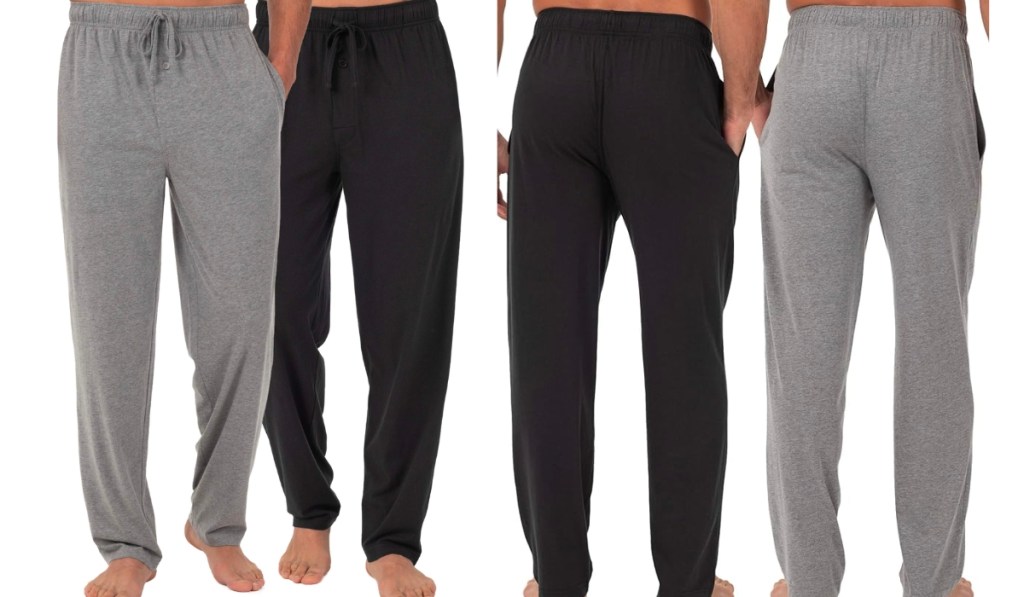 Fruit of the Loom Men's Jersey Knit Pajama Pants 2-Pack