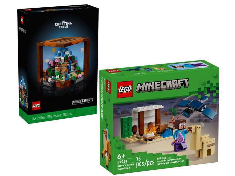 LEGO Minecraft The Crafting Table & Steve's Desert Expedition Bundle stock image