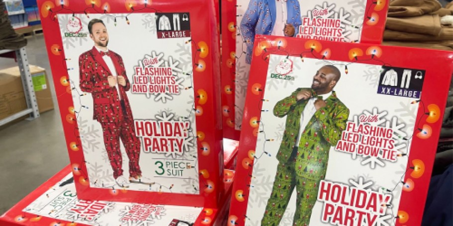 Men’s Christmas Suits Just $29.94 on SamsClub.online (Includes Flashing LED Lights & Bowtie!)