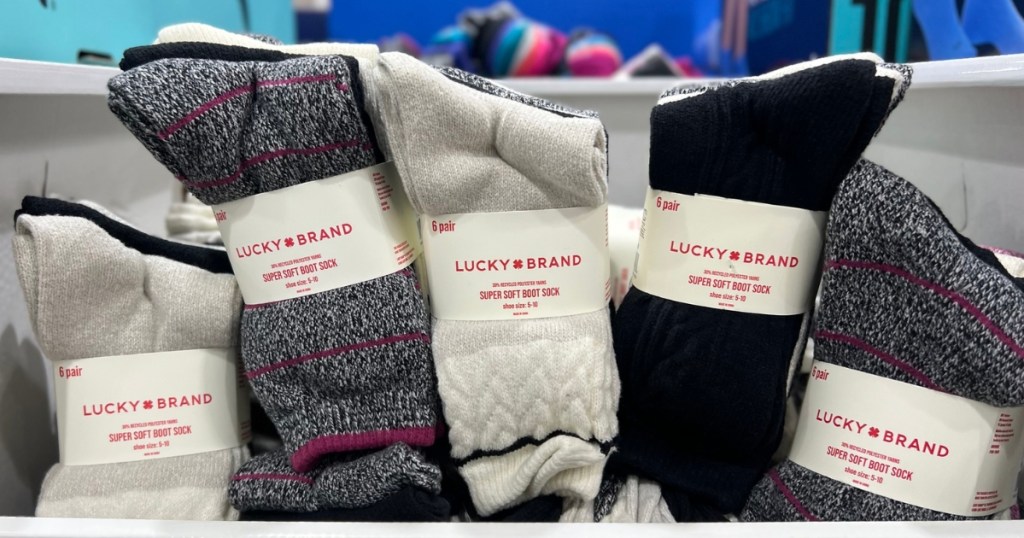 Lucky Brand Ladies Boot Socks 6-Pack