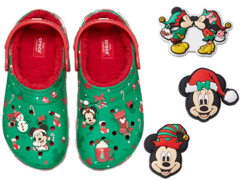 Mickey mouse crocs with jibbitz charms