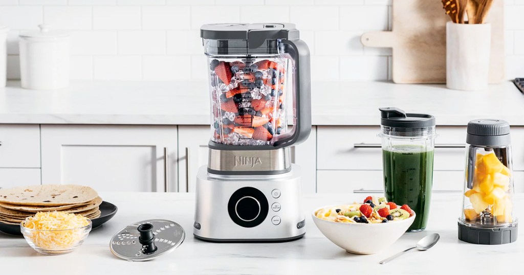 ninja blender on kitchen counter