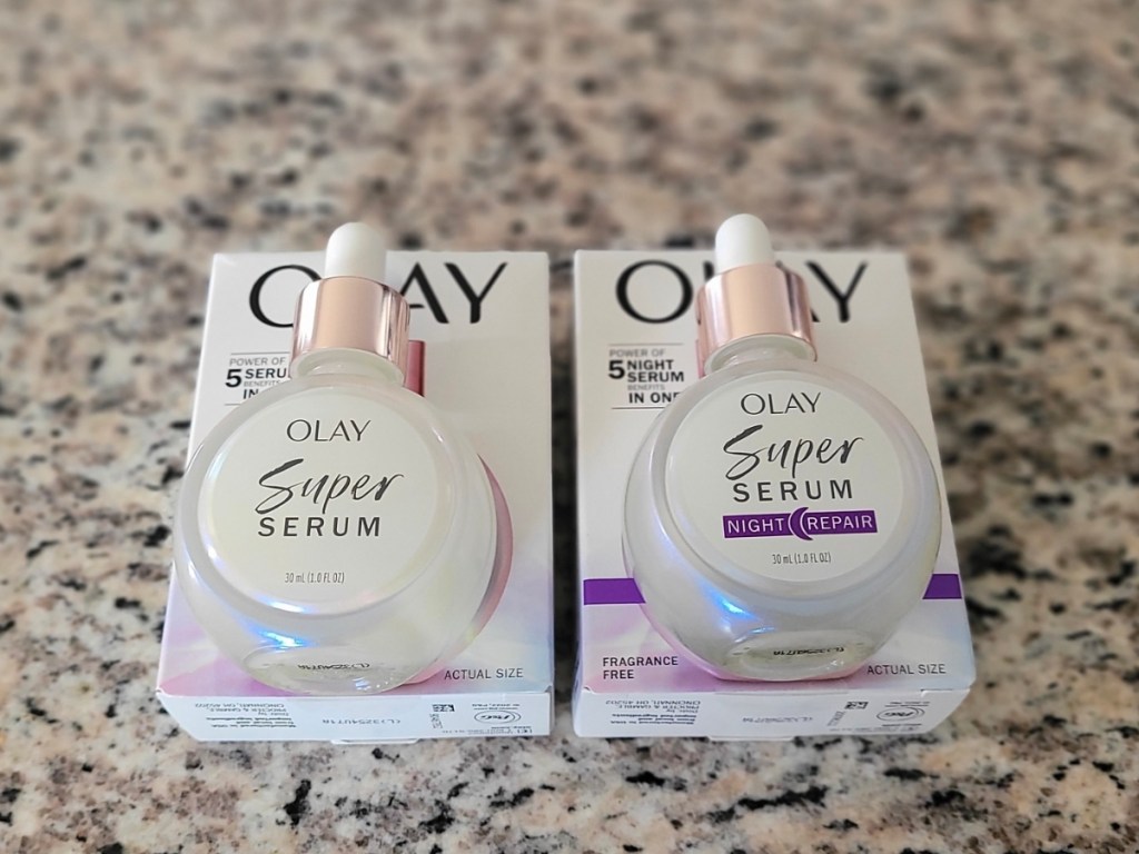 olay super serum and night repair serum