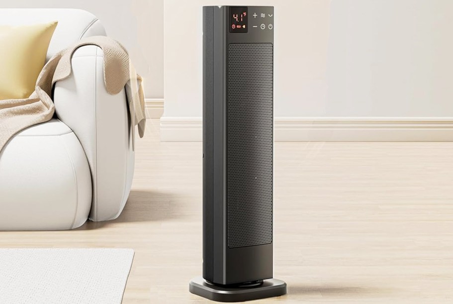 Oscillating Tower Heater Only $52 Shipped on Amazon (Perfect for Large Rooms!)