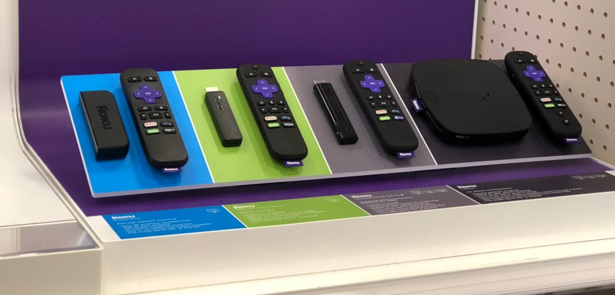 Roku Remotes displayed in a store