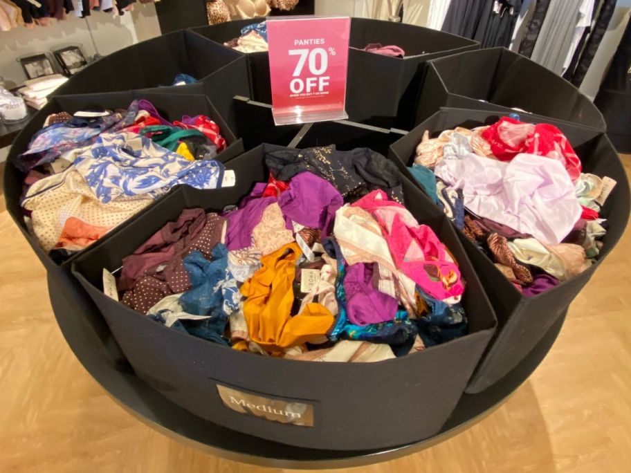 Clearance bins of Soma Panties