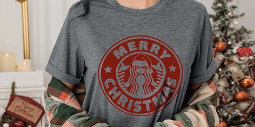 Starbucks-Inspired Women’s Christmas Tee JUST $9.99 on Amazon