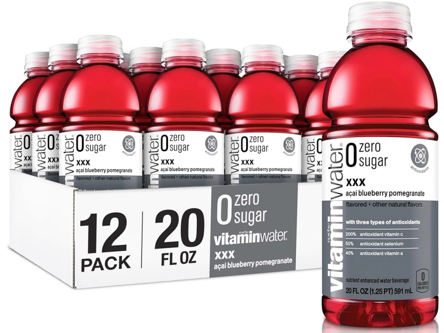 stock image of Vitaminwater Zero Sugar 12-Pack in Acai-Blueberry-Pomegranate