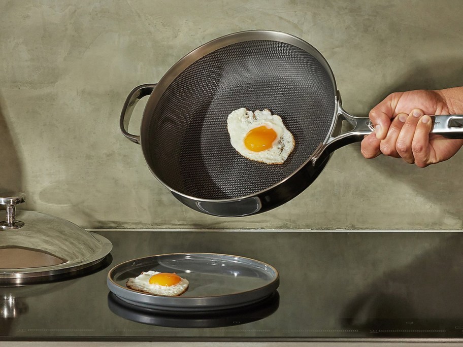 always pan with egg on it