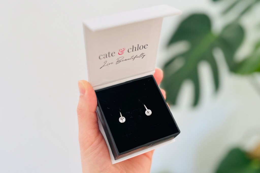 drop earrings in box