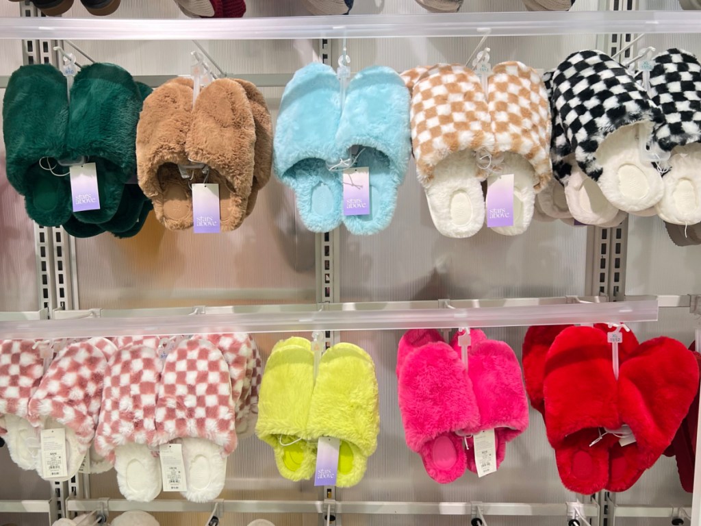 display of 8 new colors in target slippers