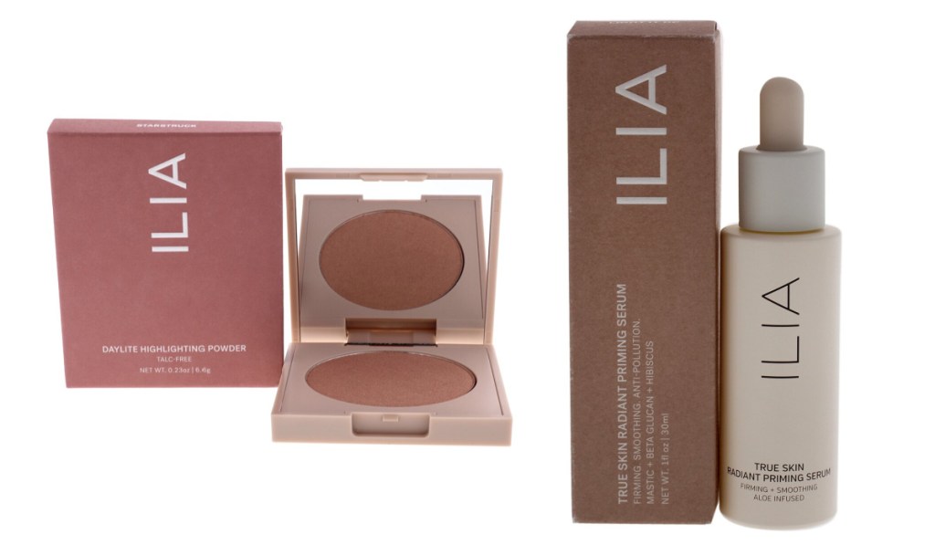 ilia beauty powder and serum