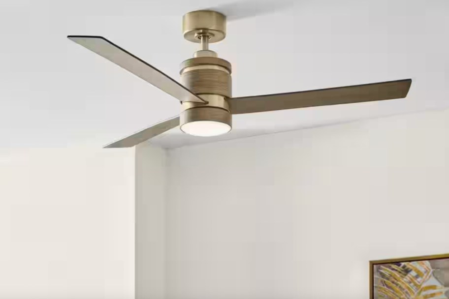 brushed gold 3 blade fan