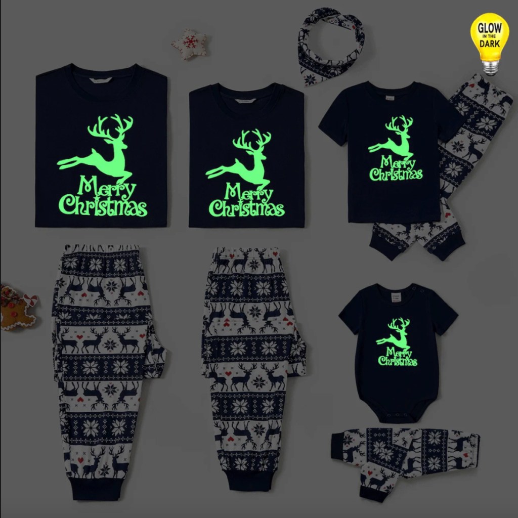 glow in the dark christmas pajamas 