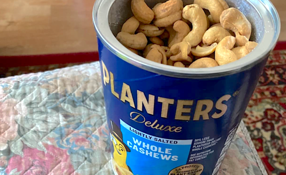 canister of planters whole cashews