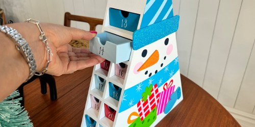 NEW Wooden Snowman Advent Calendar Only $20 on Target.online