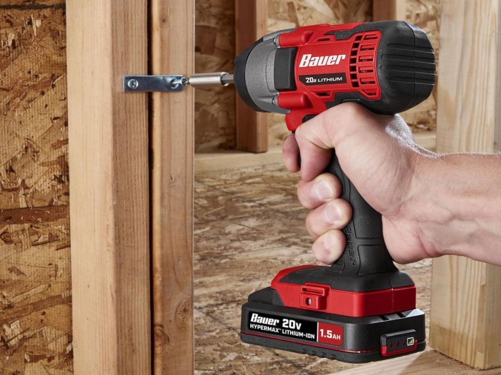 Bauer 20V Cordless 1/4 in. Hex onlinepact Impact Driver Kit with 1.5Ah Battery, Rapid Charger