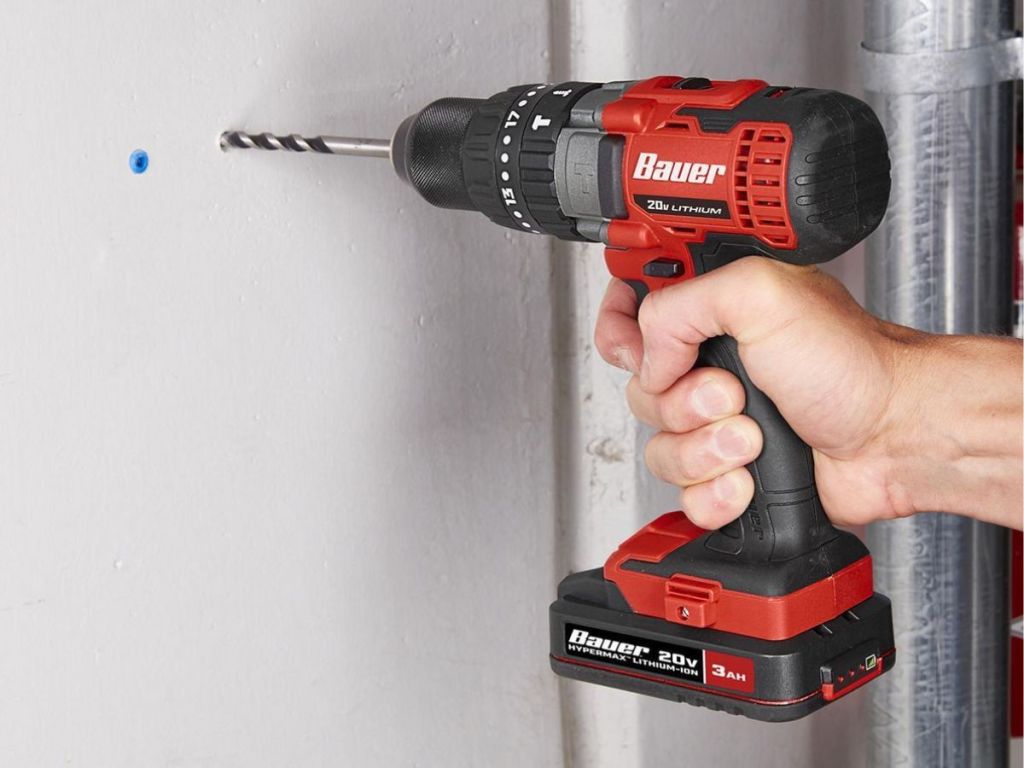 Bauer 20V Cordless, 1/2 in. Hammer Drill/Driver Kit